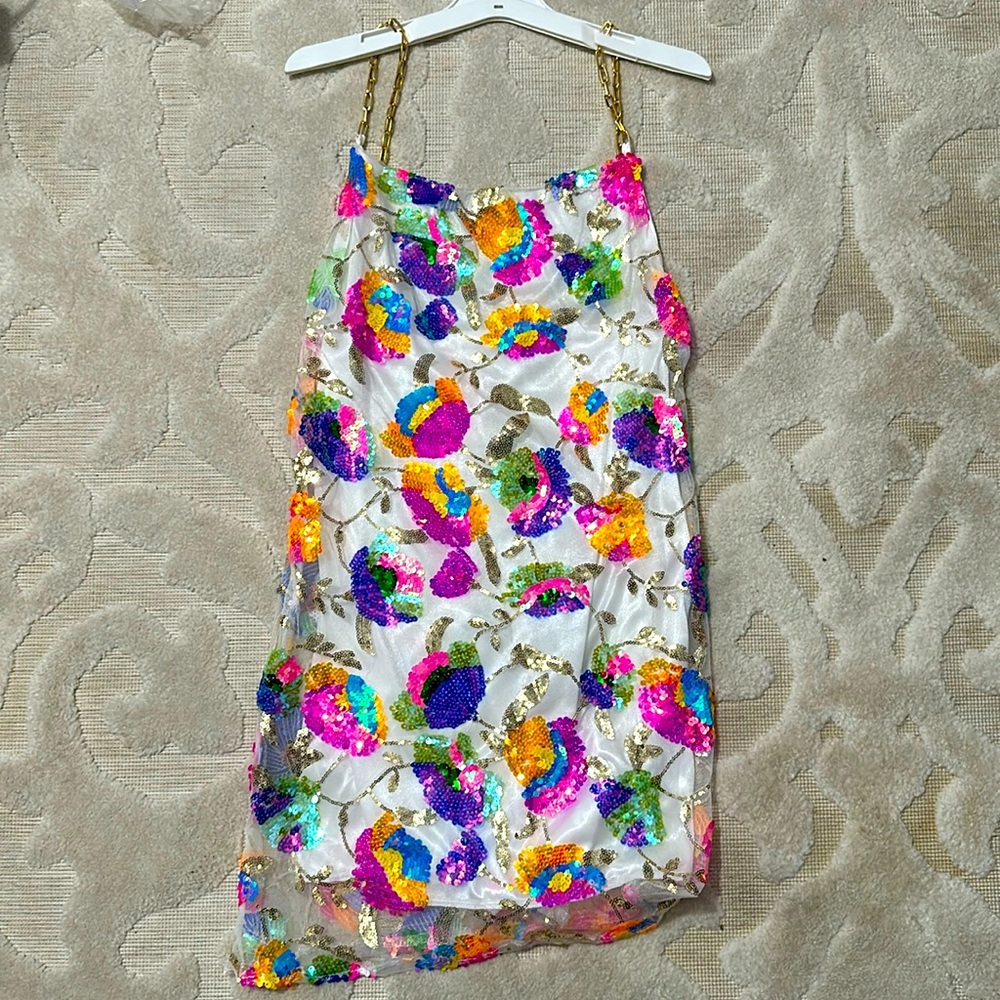 Colorful sequin dress